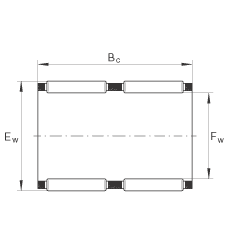 滾針及保持架組件 K32X40X42-ZW-TV, 根據(jù) DIN 5405-1/ ISO 3030 標(biāo)準(zhǔn)，雙列