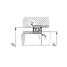 主軸軸承 HSS7012-C-T-P4S, 調節，成對安裝，接觸角 α = 15°，兩側唇密封，非接觸，加嚴公差
