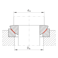 推力關(guān)節(jié)軸承 GE35-AW, 根據(jù) DIN ISO 12 240-3 標(biāo)準(zhǔn)，免維護(hù)